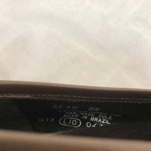 ETIENNE AIGNER Leather Sean Heeled Loafers Size 6 Career Chunky Heel Work - Picture 8 of 8